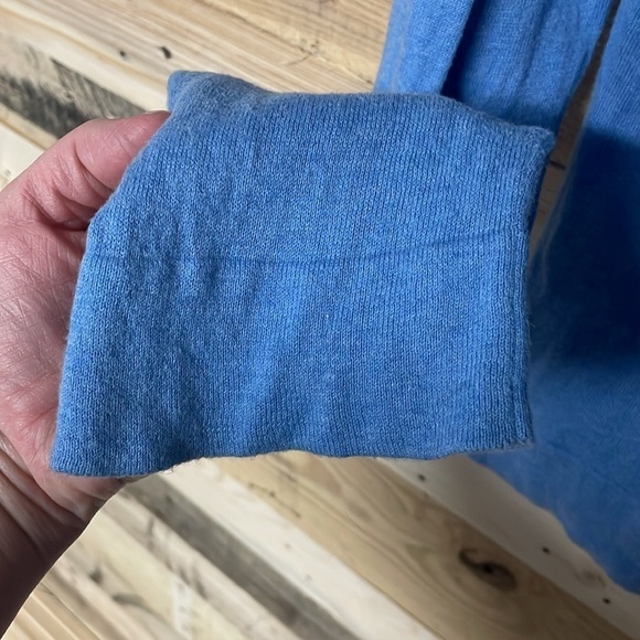 J. Crew size large blue lightweight crewneck sweater with sailboat on it - Picture 5 of 7